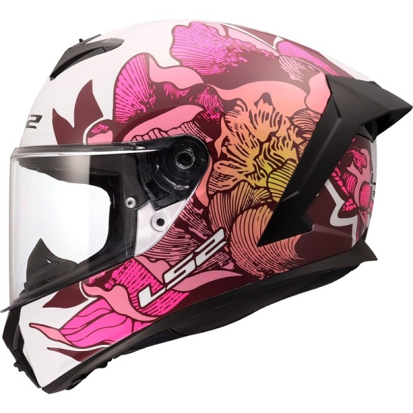 LS2 Integralhelm FF820 RAPID III POPPIES weiss-pink