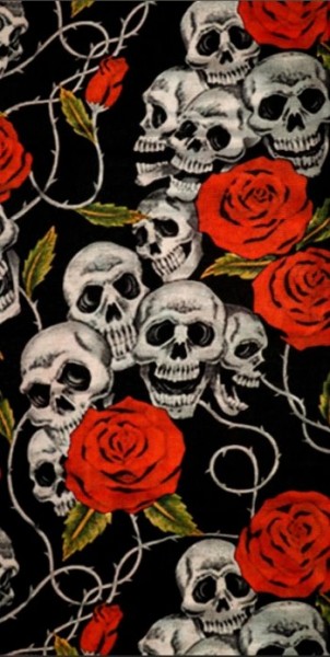Schlauchschal Multifunktionstuch SCULLS ROSES