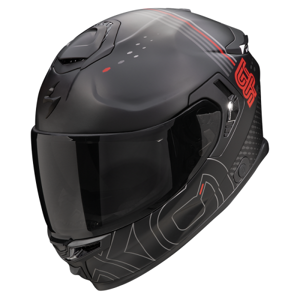 SCORPION Integralhelm EXO-GT SP AIR Techlane mattschwarz-grau-rot