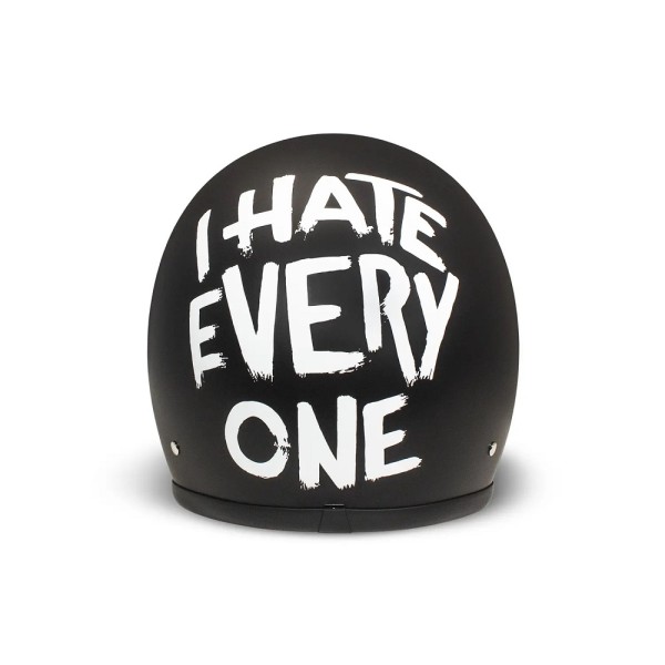 DMD Jethelm RETRO I Hate Everyone mattschwarz