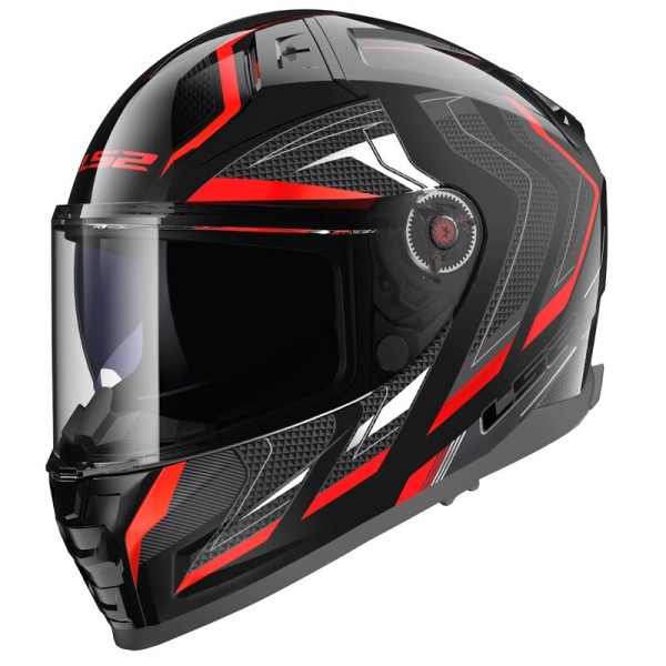 LS2 Integralhelm FF811 VECTOR II ALIZER schwarz-rot ECE 22.06