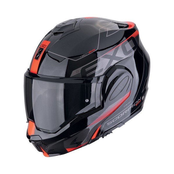 SCORPION Klapphelm Jethelm EXO-TECH EVO TRAVELLER schwarz-rot