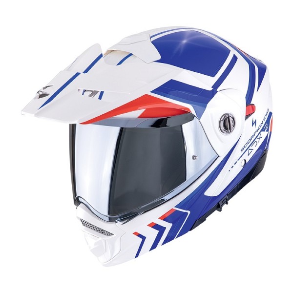 SCORPION Enduro Klapphelm ADX-2 LEWIS weiss-blau-rot