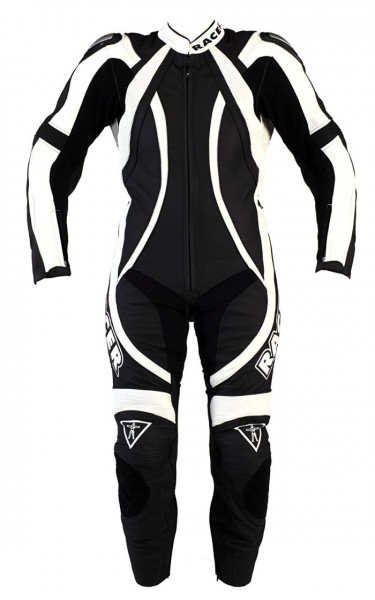 RACER einteilige Lederkombi BRAVO schwarz-weiss
