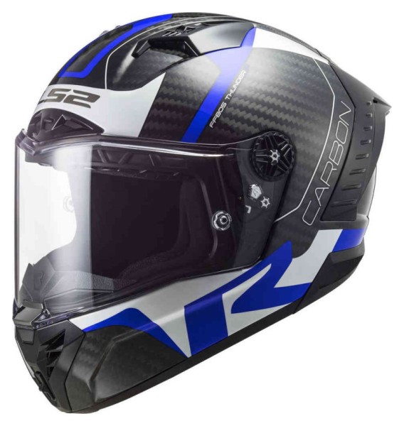 LS2 Integralhelm FF805 THUNDER CARBON RACING 1 blau-weiss