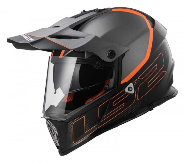 LS2 Offroadhelm MX436 PIONEER ELEMENT matt titan orange