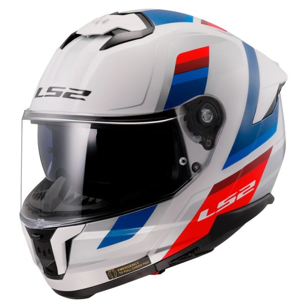 LS2 Integralhelm FF808 STREAM II VINTAGE weiss-blau-rot