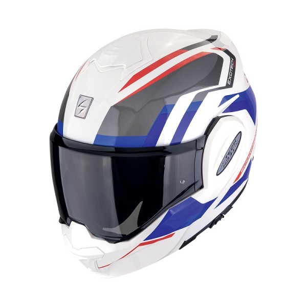 SCORPION Klapphelm Jethelm EXO-TECH EVO FURIO weiss-rot
