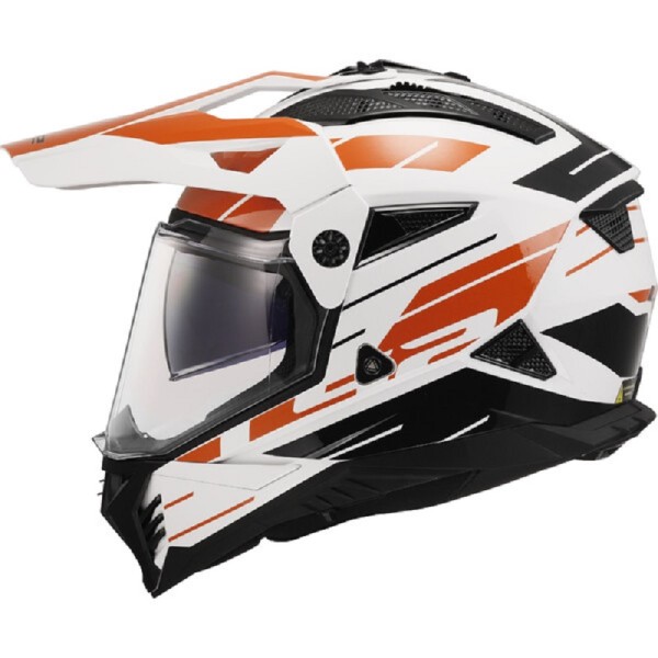 LS2 Offroadhelm MX702 PIONEER II NAMIB weiss-orange
