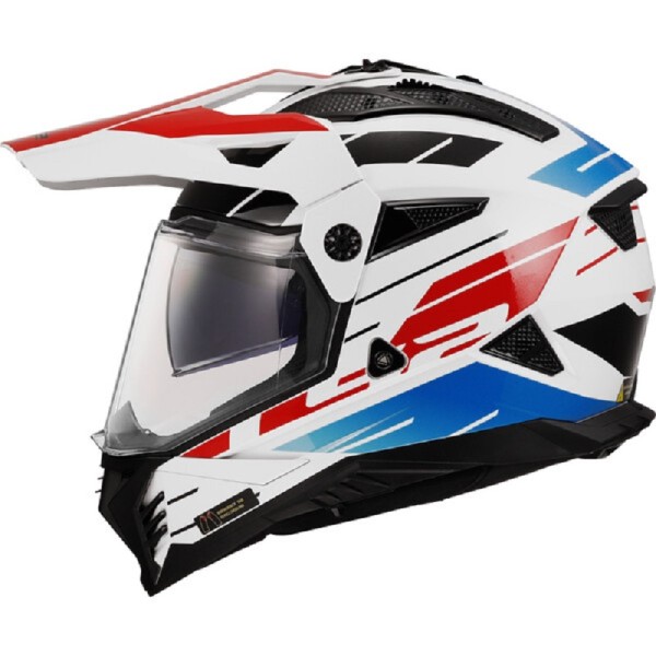 LS2 Offroadhelm MX702 PIONEER II NAMIB weiss-blau-rot