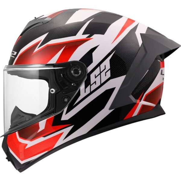 LS2 Integralhelm FF820 RAPID III XTREM weiss-schwarz-rot