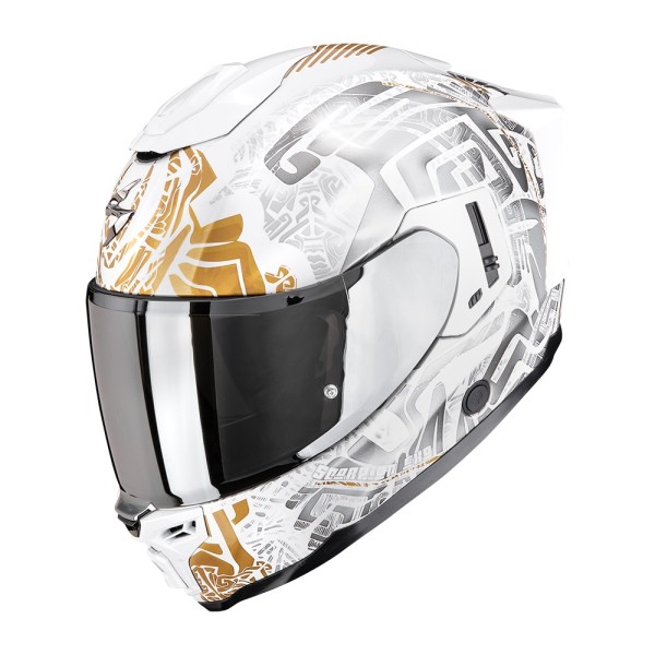 SCORPION Integralhelm EXO-1500 Air APUS perlweiss-grau-gold