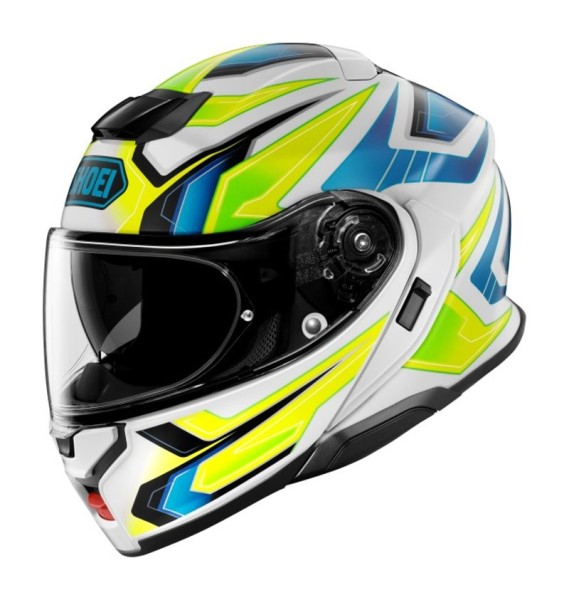 SHOEI Klapphelm Systemhelm NEOTEC 3 ANTHEM TC-3 weiss-blau-gelb