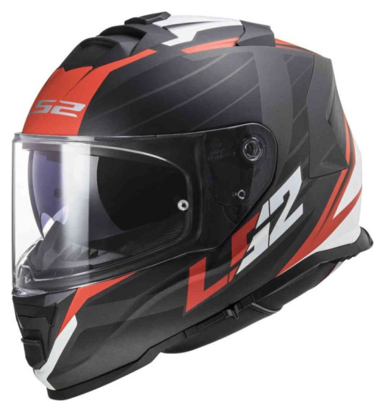 LS2 Integralhelm FF800 STORM II NERVE mattschwarz-rot