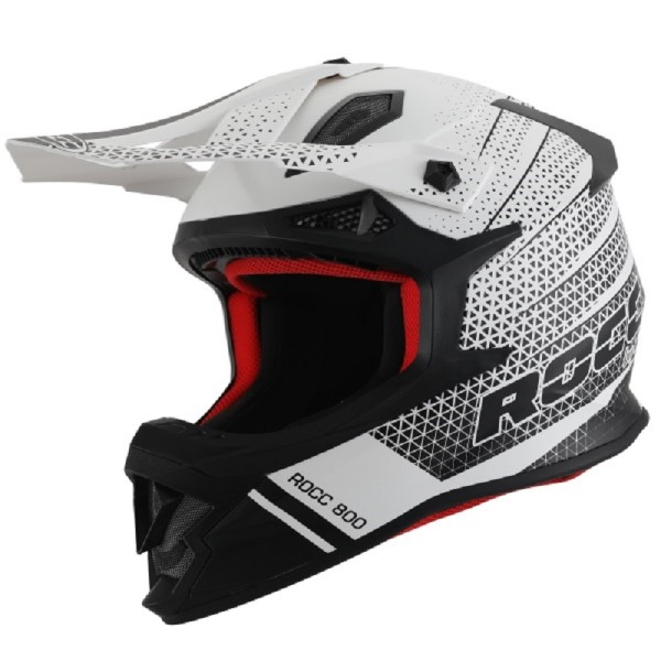 ROCC Offroadhelm Crosshelm, ROCC 800 matt weiss-schwarz