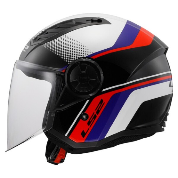 LS2 Jethelm OF616 AIRFLOW II RUSH weiss-blau-rot