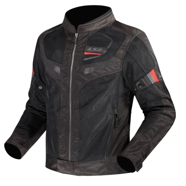 LS2 Textiljacke GARDA AIR schwarz-rot