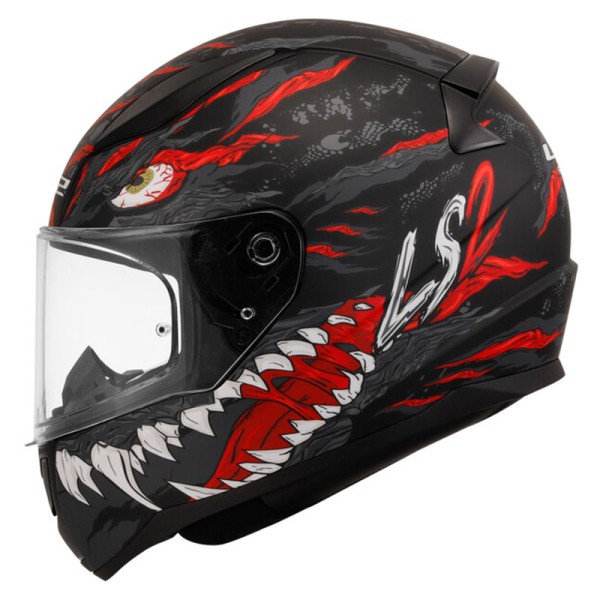 LS2 Integralhelm FF353 RAPID II KAJU mattschwarz-rot-weiss