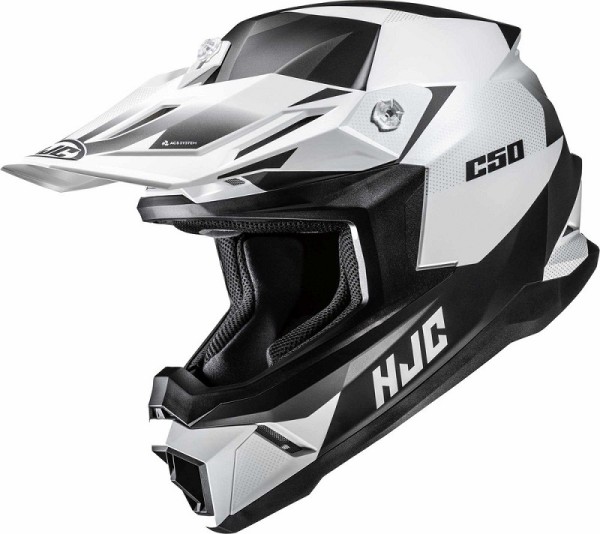 HJC Offroadhelm C50 SLIDE MC.-10SF mattweiss-chwarz