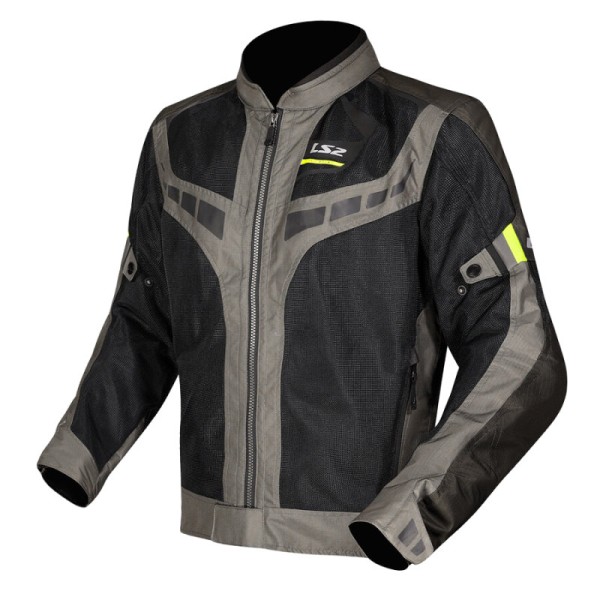 LS2 Textiljacke GARDA AIR olivegrün-schwarz-gelb