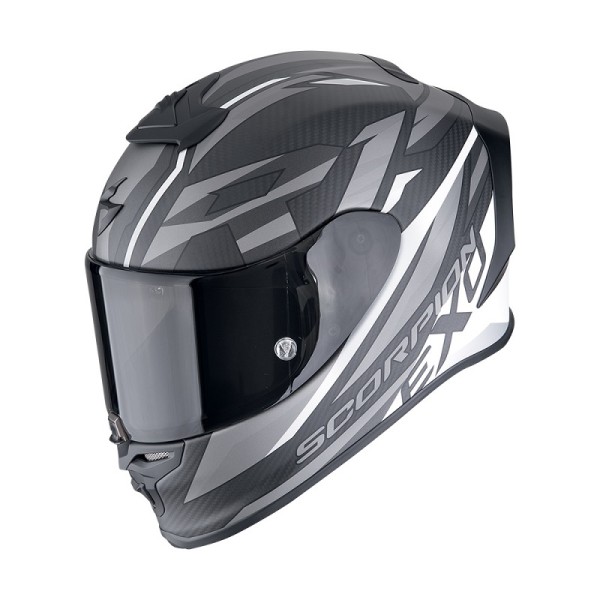 SCORPION Integralhelm EXO-R1 Carbon EVO Air RUNNER mattschwarz-weiss