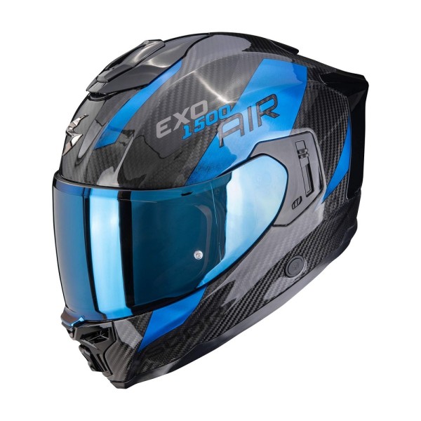 SCORPION Integralhelm EXO-1500 Carbon Air PLATTED schwarz-blau