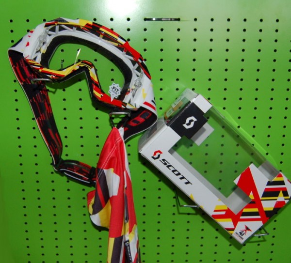 SCOTT Motocross Brille HUSTLE MX weiss-rot-gelb